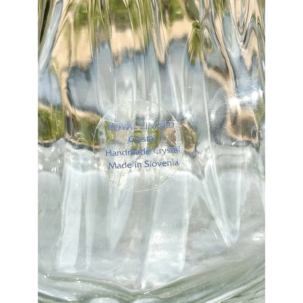 Vintage Royal Limited Crystal Glass Christmas Tree Apothecary Candy Jar Slovenia